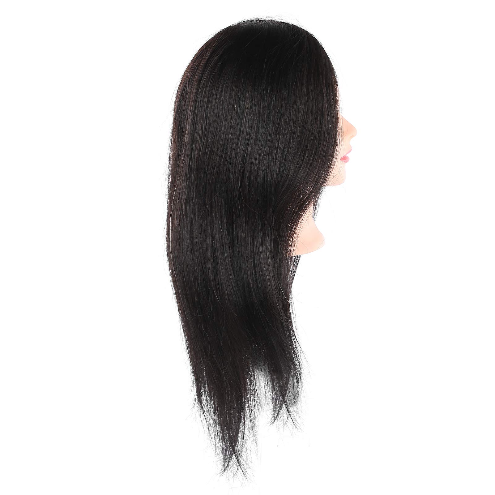Professional Real Hair Mannequin Head for Hairstyling Practice - Soft & Delicate Cosmetology Training Head for Barbers, Stylists & Students | Perfect for Salon Training, Wig Styling & Haircut Practice