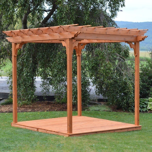 Premium Western Red Cedar Pergola Kit with Deck & Swing Hangers - Outdoor Garden Patio Cover for Backyard, Deck & Swing Set Installation
