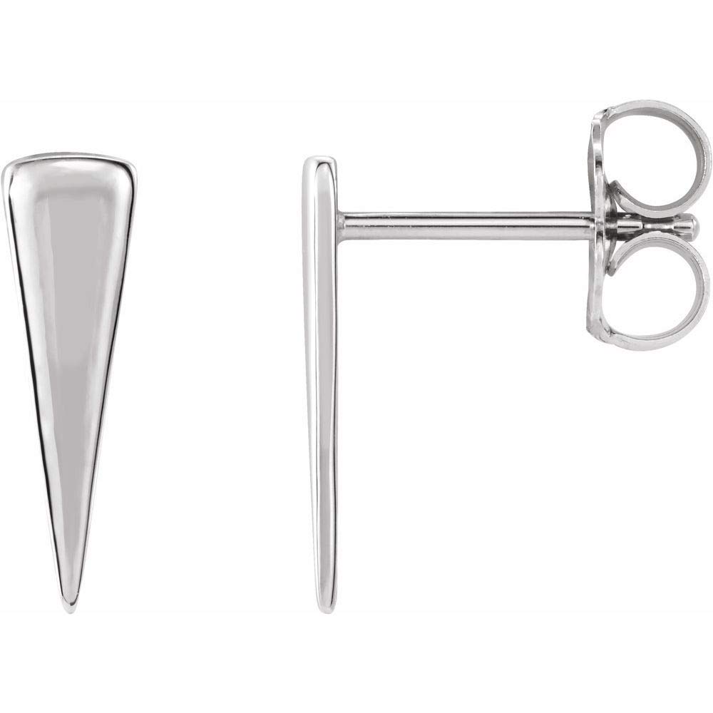 12x3.27mm Triangle Stud Earrings for Women - 12mm x 3.3mm Small Minimalist Geometric Earrings - Perfect for Everyday Wear, Office & Special Occasions