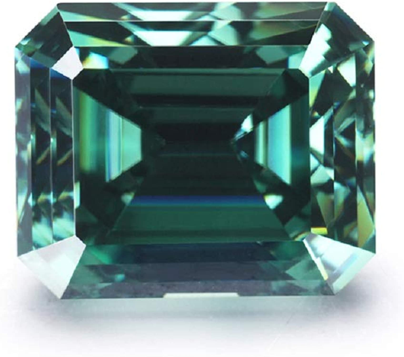 15CT-100CT VVS Green Emerald Cut Loose Moissanite Stones for Engagement Rings, Earrings, Pendants & Jewelry Making - Perfect for Custom Wedding Bands, Anniversary Gifts & Luxury Jewelry Designs