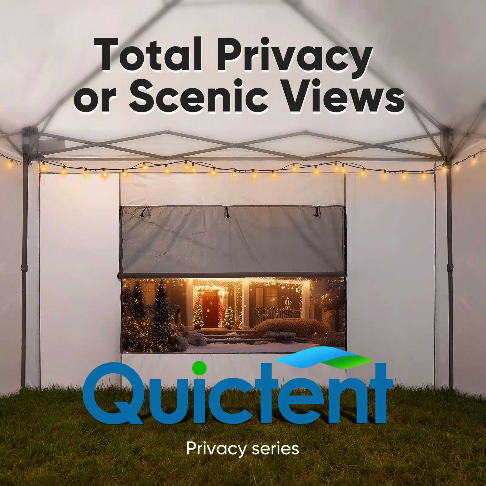 Quictent 10x10 Pop Up Canopy Tent - Waterproof Instant Gazebo with Sidewalls, Sandbags & Carry Bag - Perfect for Outdoor Events, Parties, Camping & Beach Use