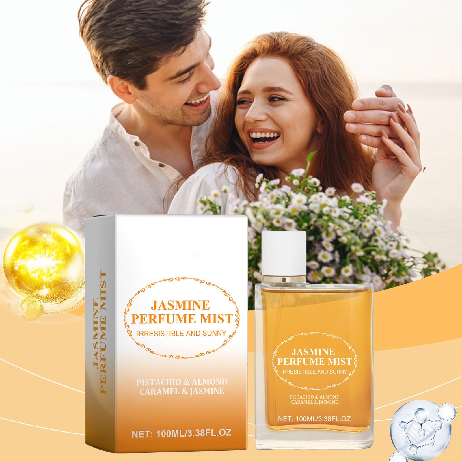 Brazilian Vanilla & Sunflower Perfume for Women - Eau de Toilette Spray 100mL/3.4oz | Day & Night Fragrance Mist for Hair & Body | Summer Sunshine Scent | Perfect for Date Nights, Office Wear & Beach Vacations