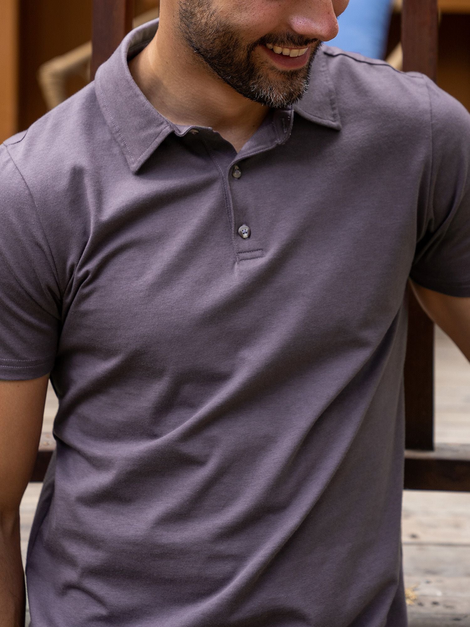 Stylish Purple Galaxy Print Tall Polo Shirt for Men - Trendy Casual & Office Wear - Perfect for Parties, Work & Outdoor Activities