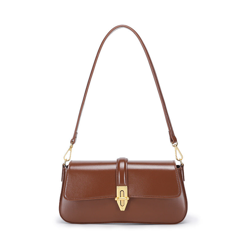 Genuine Leather Crossbody Shoulder Bag for Women - Stylish Underarm Tote & Baguette Purse - Perfect for Work, Travel & Everyday Use