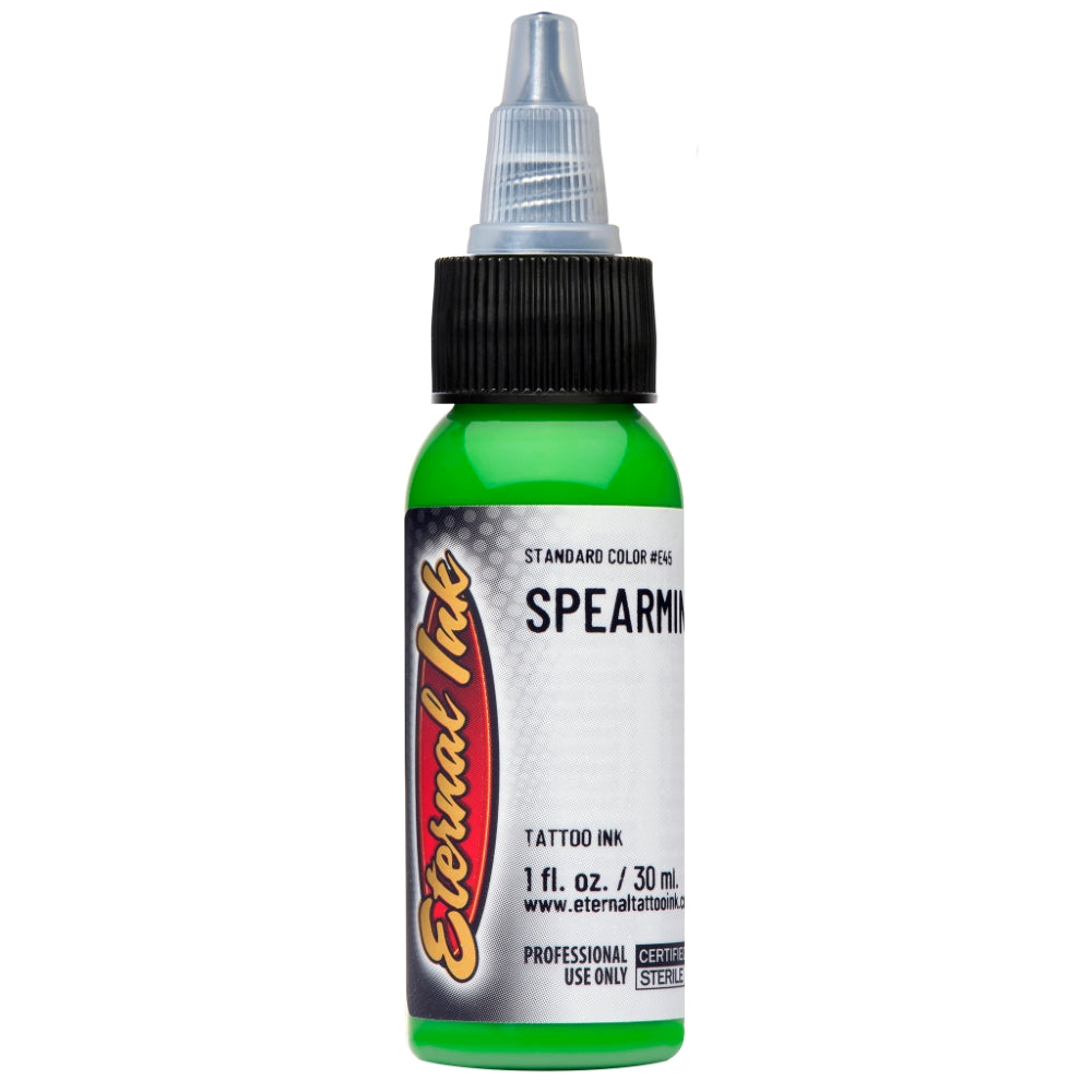 Eternal Ink Spearmint Tattoo Ink - Professional Vegan Tattoo Ink for Artists - Safe, Vibrant Colors - Perfect for Sleeves, Cover-ups, and Fine Line Tattoos