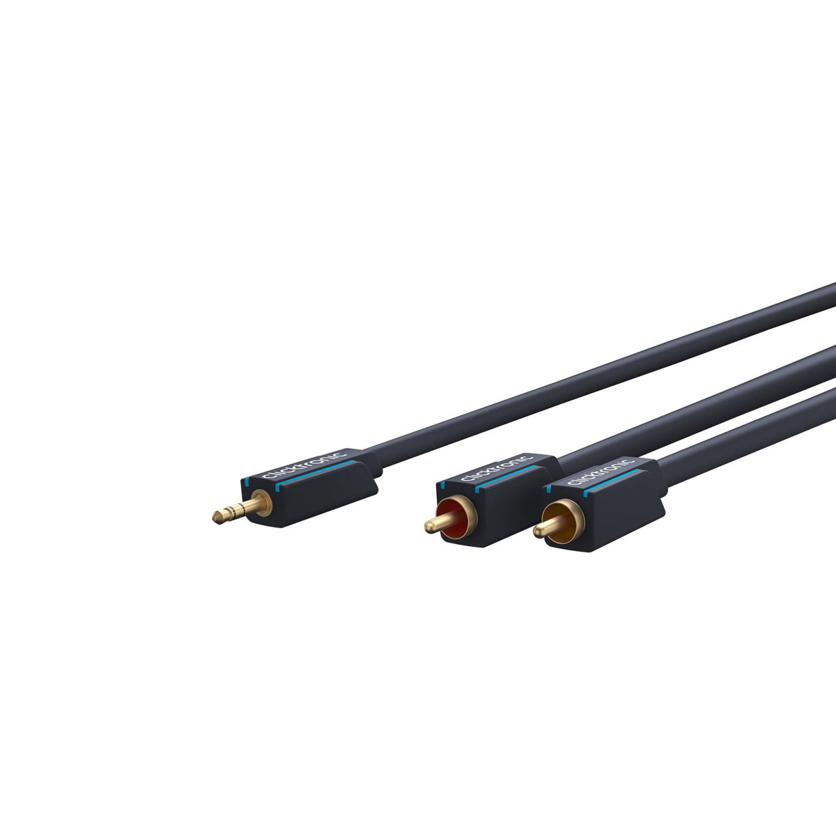 Clicktronic 3.5mm AUX to RCA Cable 25ft (7.5m) - High-Quality Audio Cable for Home Theater, Car Stereo & Speaker Systems