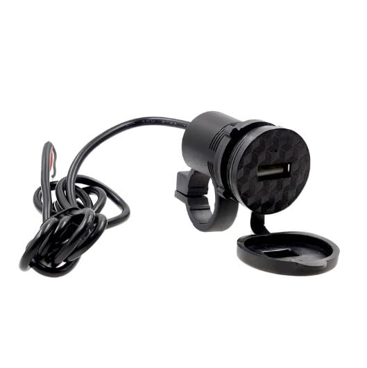 Waterproof Motorcycle USB Charger 9-24V DC Power Socket - Dual Port Fast Charging for Phones & GPS - Ideal for Adventure Riding & Long Road Trips