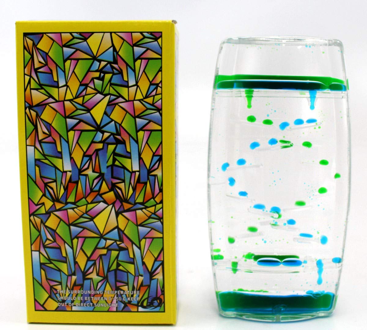 AZ Trading & Import Liquid Motion Timer (Blue Green) - 3-Minute Sand Timer for Kids, Classroom, Games, Yoga & Meditation - Fun Sensory Toy for Stress Relief & Focus