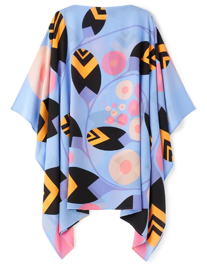 Blue French Moss Kaftan - Elegant Boho Beach Cover Up for Women | Perfect for Summer Vacations, Pool Parties & Resort Wear