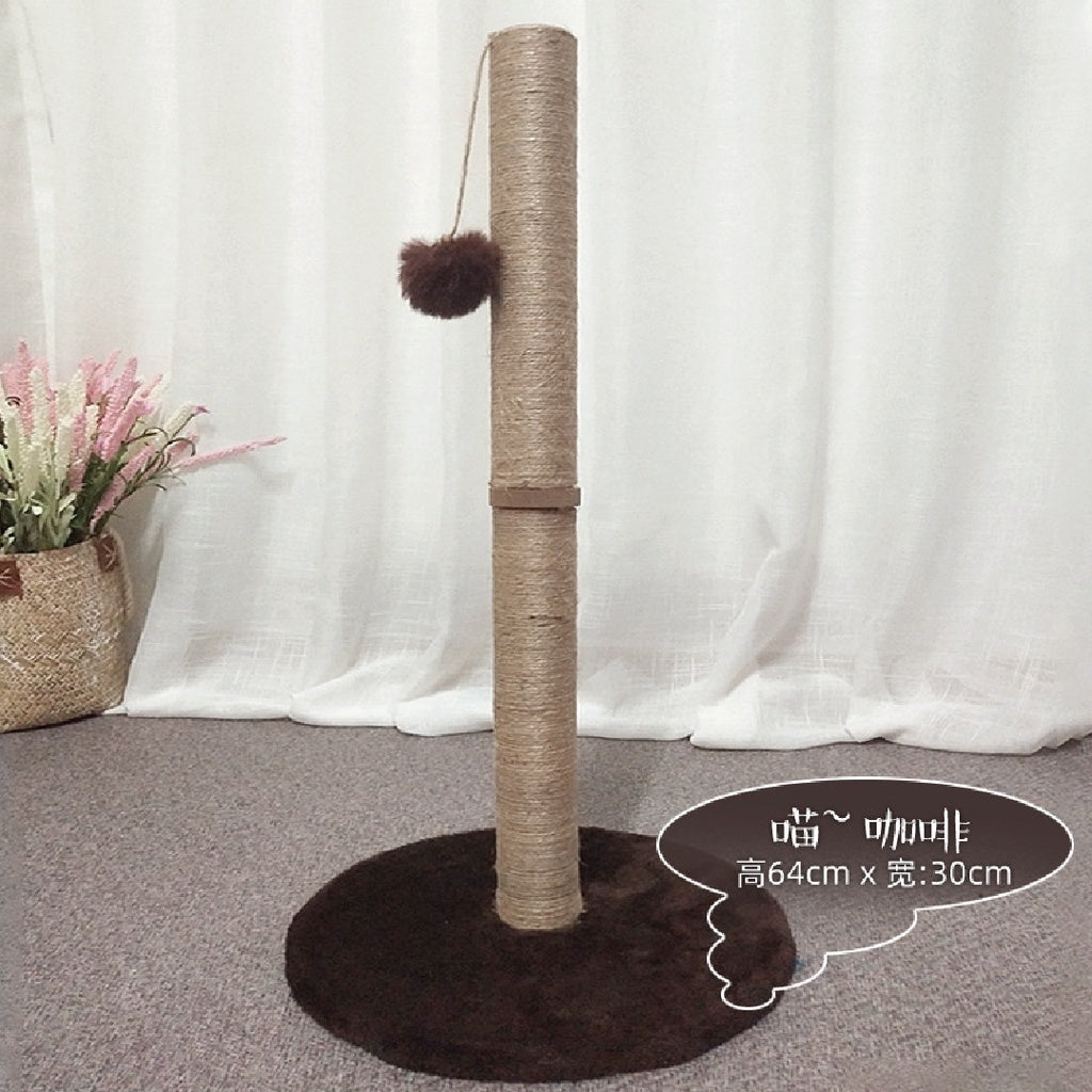 Durable Cat Scratching Post with Sisal Rope & Toy Ball - 60cm/80cm Height for Kittens & Adult Cats | Perfect for Indoor Play, Cat Tree Accessory & Feline Exercise