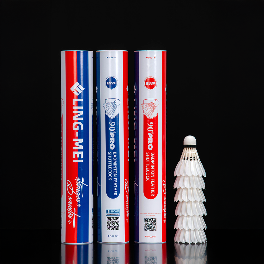 LingMei 90 Pro Badminton Shuttlecocks - Premium Feather Shuttlecocks for Professional & Recreational Play - Perfect for Tournaments, Training & Backyard Games