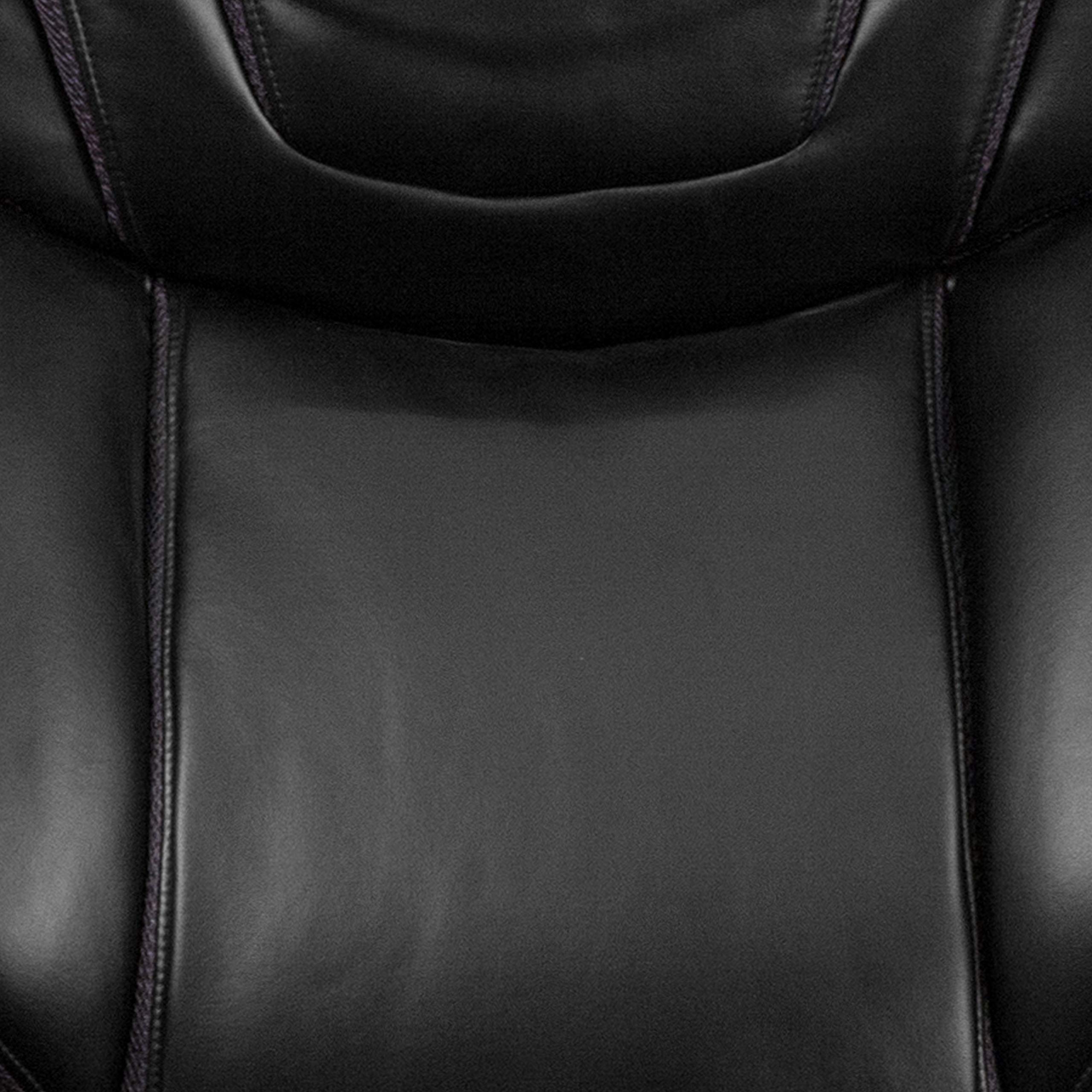 Flash Furniture HERCULES Series Big & Tall 500 lb. Capacity Black LeatherSoft Executive Swivel Ergonomic Office Chair with Extra Wide Seat - Premium Comfort for Home Office, Gaming, and Workspace (Heavy Duty Support)