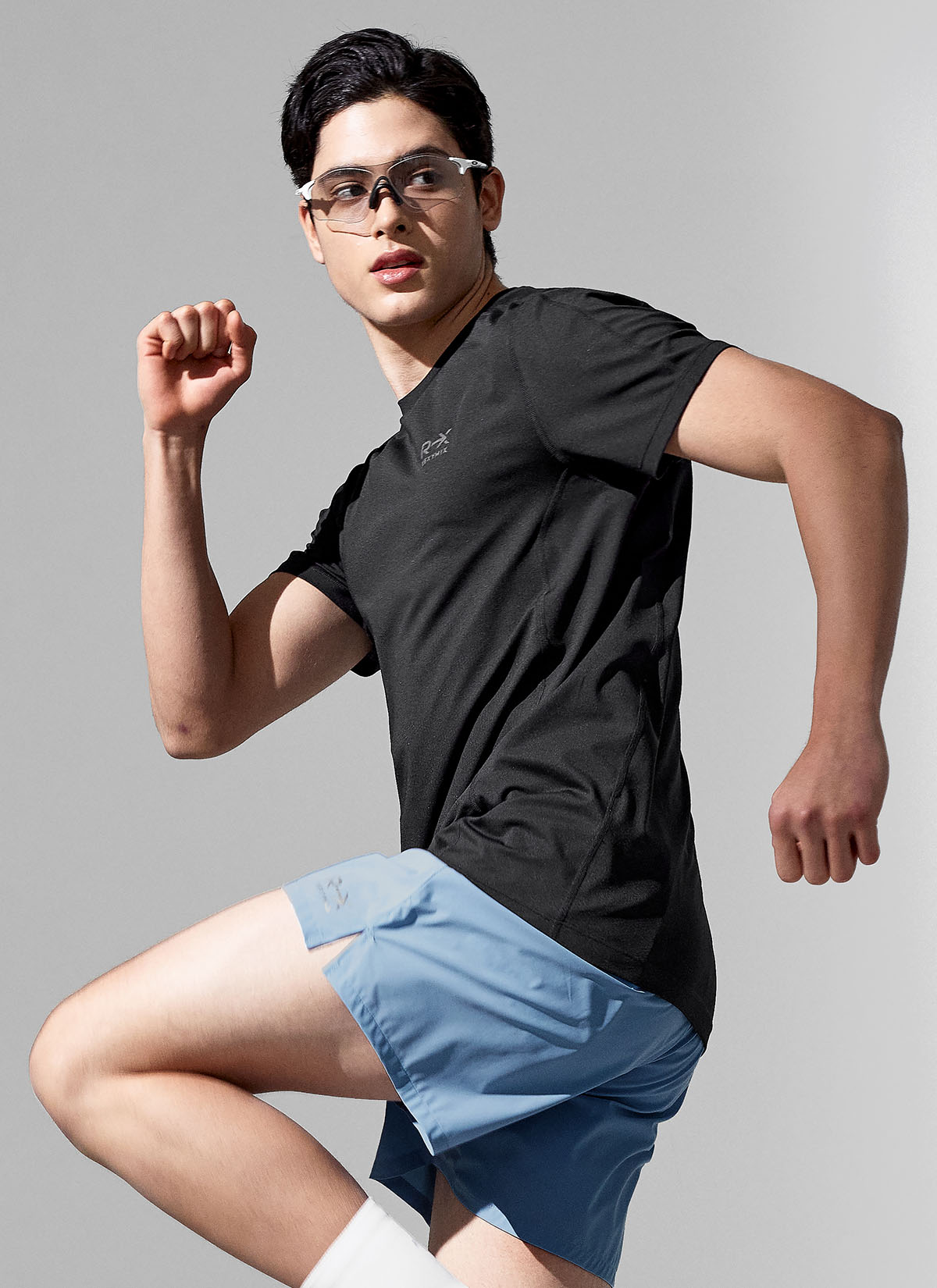 RX Aero Mesh Short Sleeve Men's Running Shirt - Lightweight Breathable Athletic Top for Jogging, Gym & Outdoor Sports