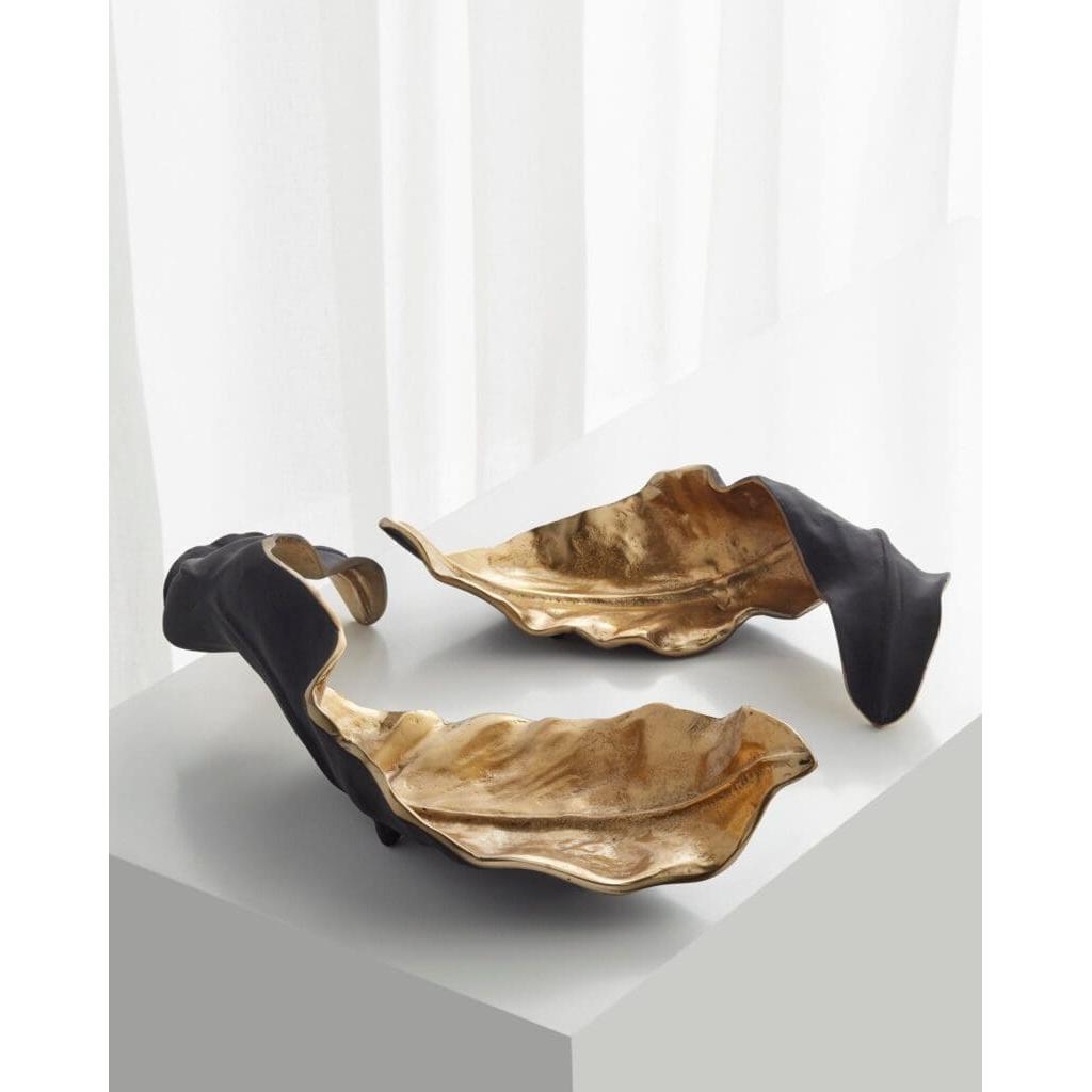 Cyan Design 10644 Oak Brush Sculpture - Black & Gold Medium Size Home Decor for Living Room, Bedroom, or Office