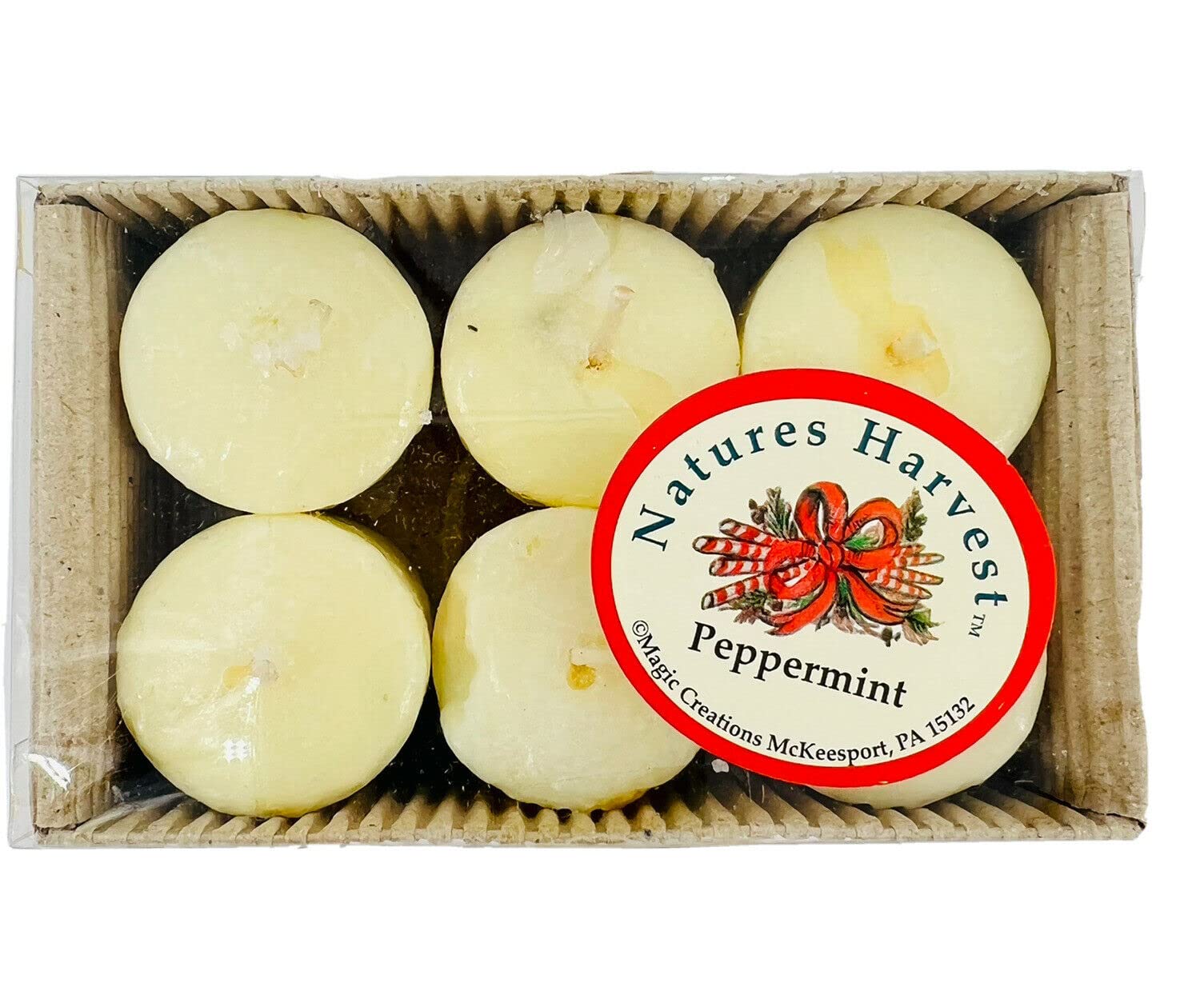 Mini Votive Candles - Peppermint Scented 1oz Natural Soy Wax Candles - Nature's Harvest Magic Creations - 12 Pack Set for Home Decor, Wedding Centerpieces & Aromatherapy Relaxation