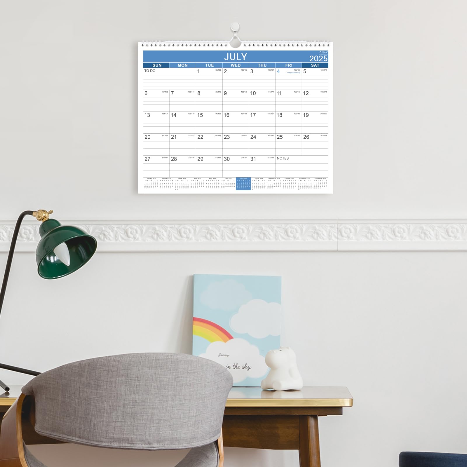 2025-2026 Wall Calendar with Thick Paper | 18 Months (July 2025 - December 2026) | 14.8