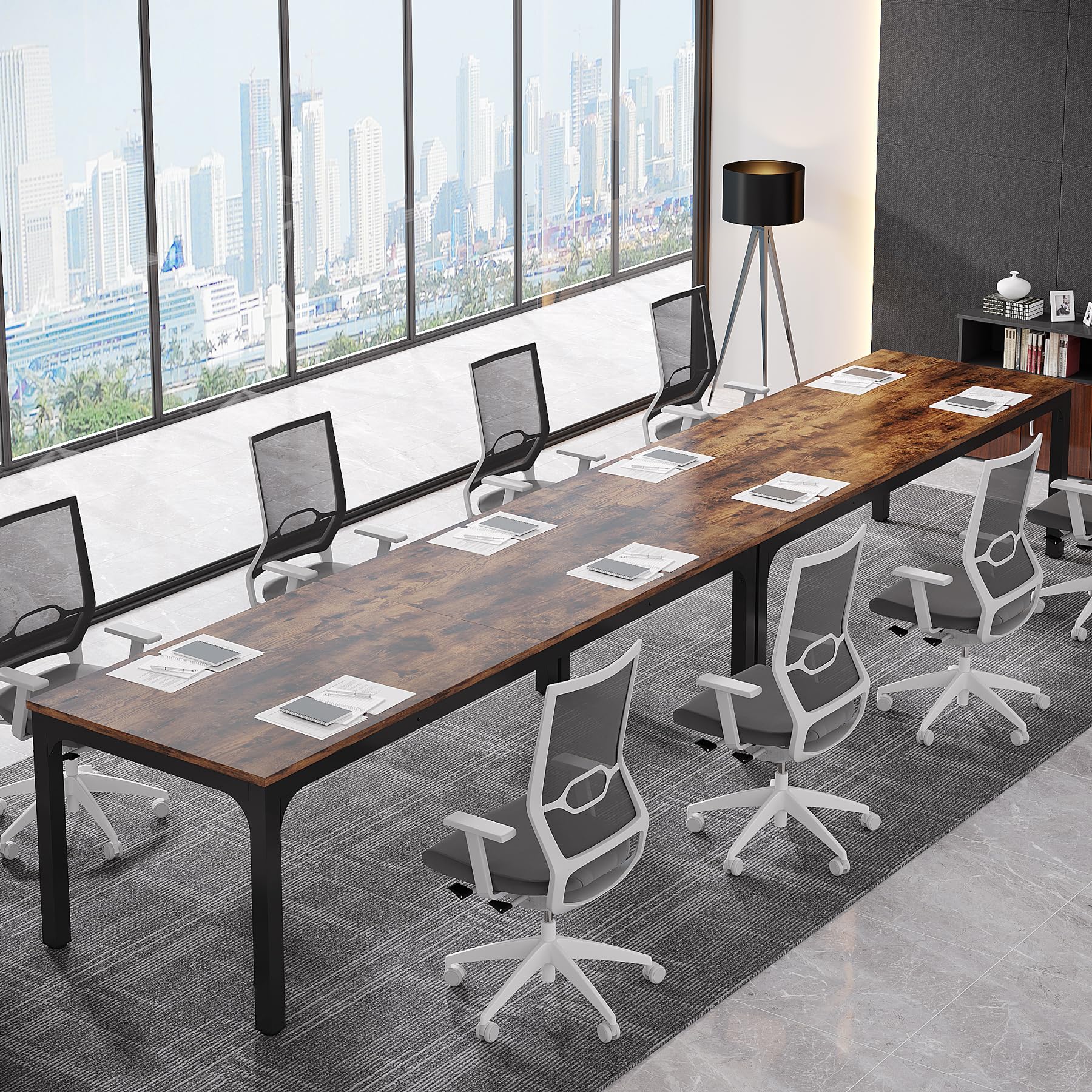 Tribesigns 6.5FT Conference Table - 78.7 Inch Rectangle Meeting Table for Office, Large Business Desk for 6-8 People (Table Only) - Perfect for Conference Rooms, Team Meetings & Office Workspaces