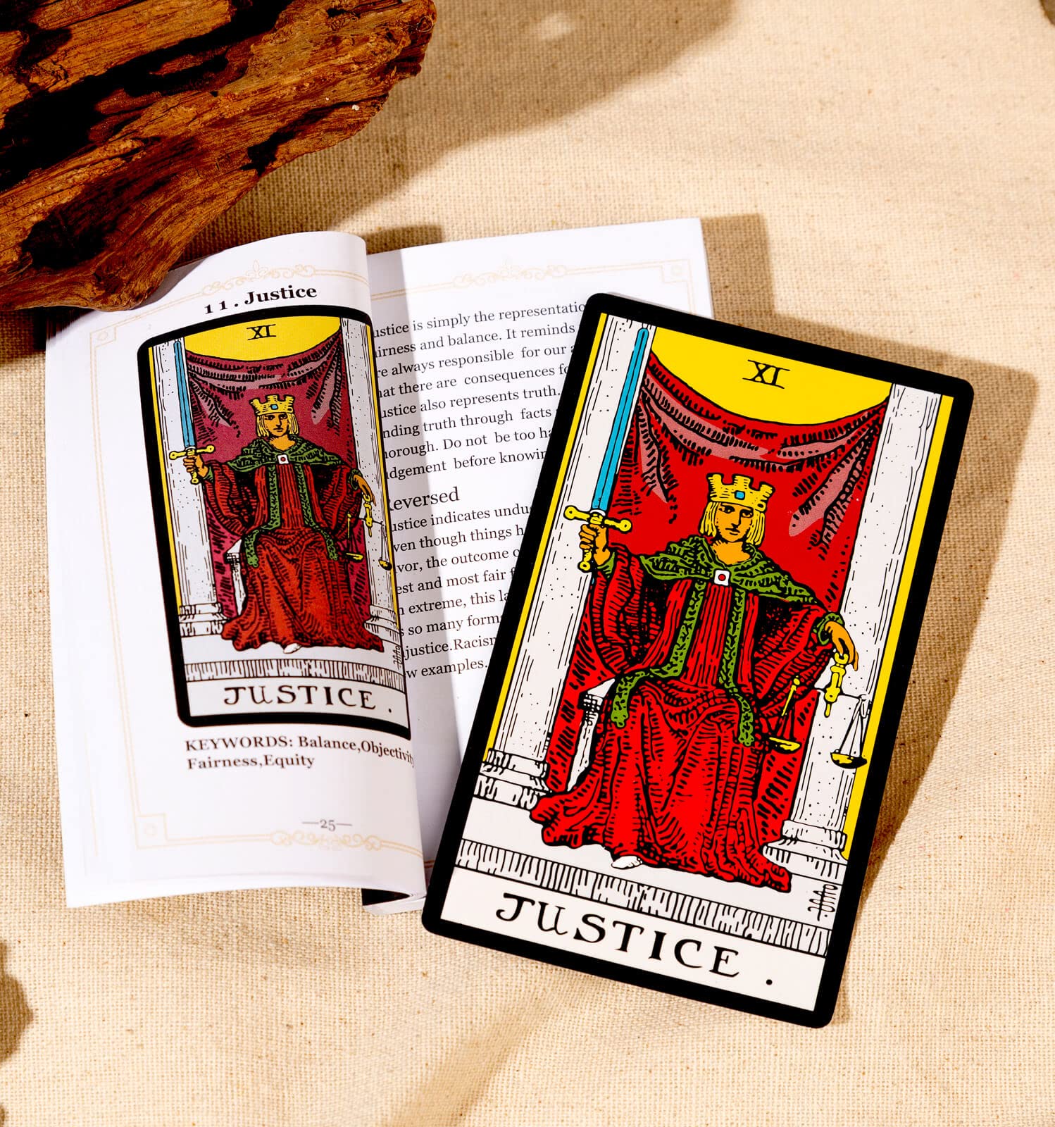 Vitacera Original Tarot Cards Deck with Guidebook & Linen Bag - Smith Classic Artwork, Standard Tarot Deck for Beginners to Advanced, Durable Divination Cards for Meditation, Self-Discovery & Spiritual Guidance