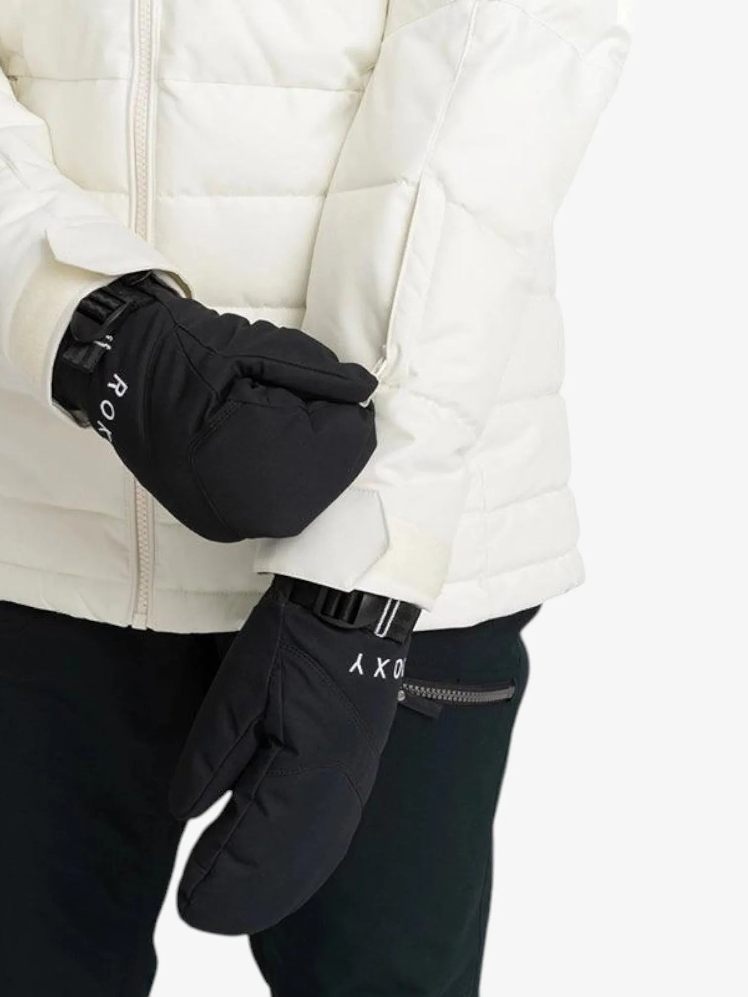 ROXY Snow Quinn White Winter Jacket - Waterproof & Warm Snowboard Coat for Women | Perfect for Skiing, Snowboarding & Outdoor Winter Adventures