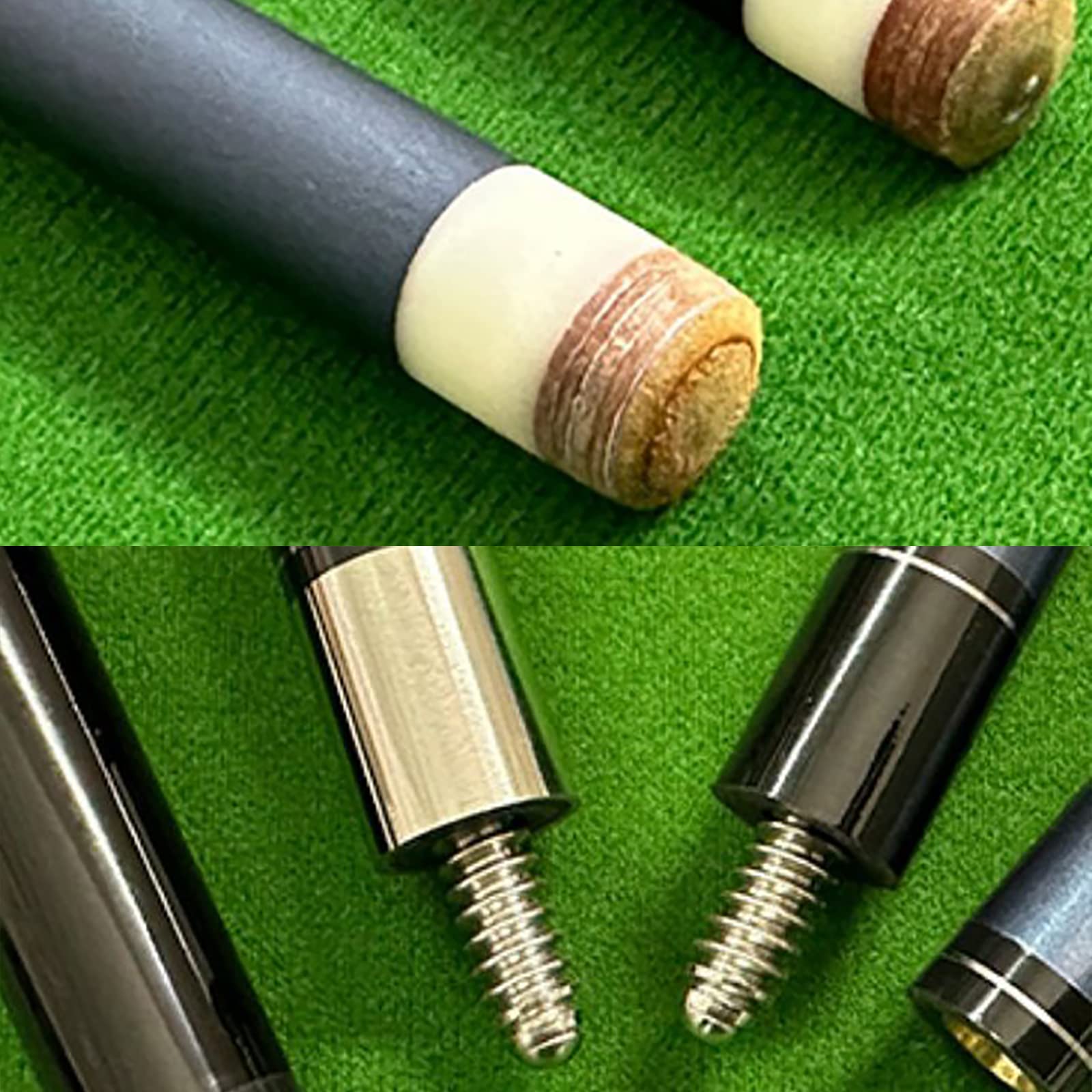 Premium Carbon Fiber Pool Cue Stick - 9.5mm Low Deflection Billiard Cue for Professional & Recreational Players - Perfect for Home Bars, Pool Halls & Game Rooms (Gray)