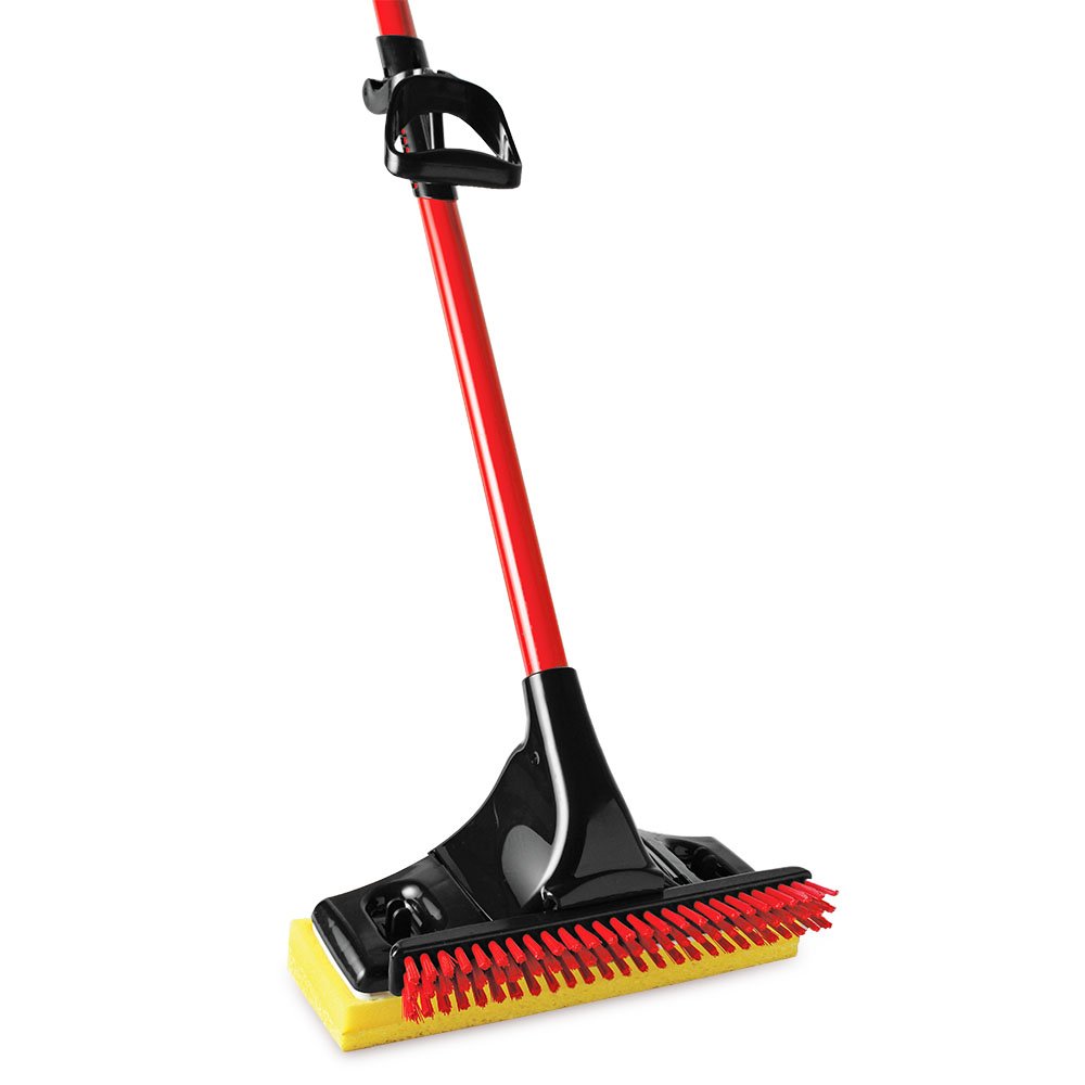 Libman Commercial 3958 Big Gator Mop with Brush - Heavy Duty Steel Handle, 11