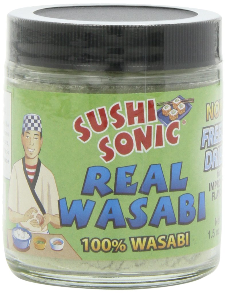 Premium Sushi Sonic 100% Real Powdered Wasabi - 1.5-Ounce Jars (Pack of 3) - Authentic Japanese Horseradish for Sushi, Sashimi & Asian Cuisine - Perfect for Home Chefs & Restaurants