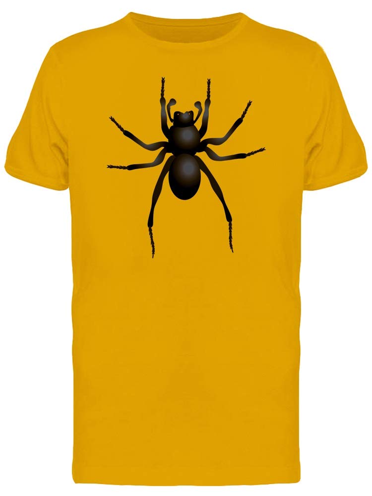 Smartprints Black Spider Graphic T-Shirt for Men - Casual Cotton Tee for Everyday Wear, Halloween, and Street Style