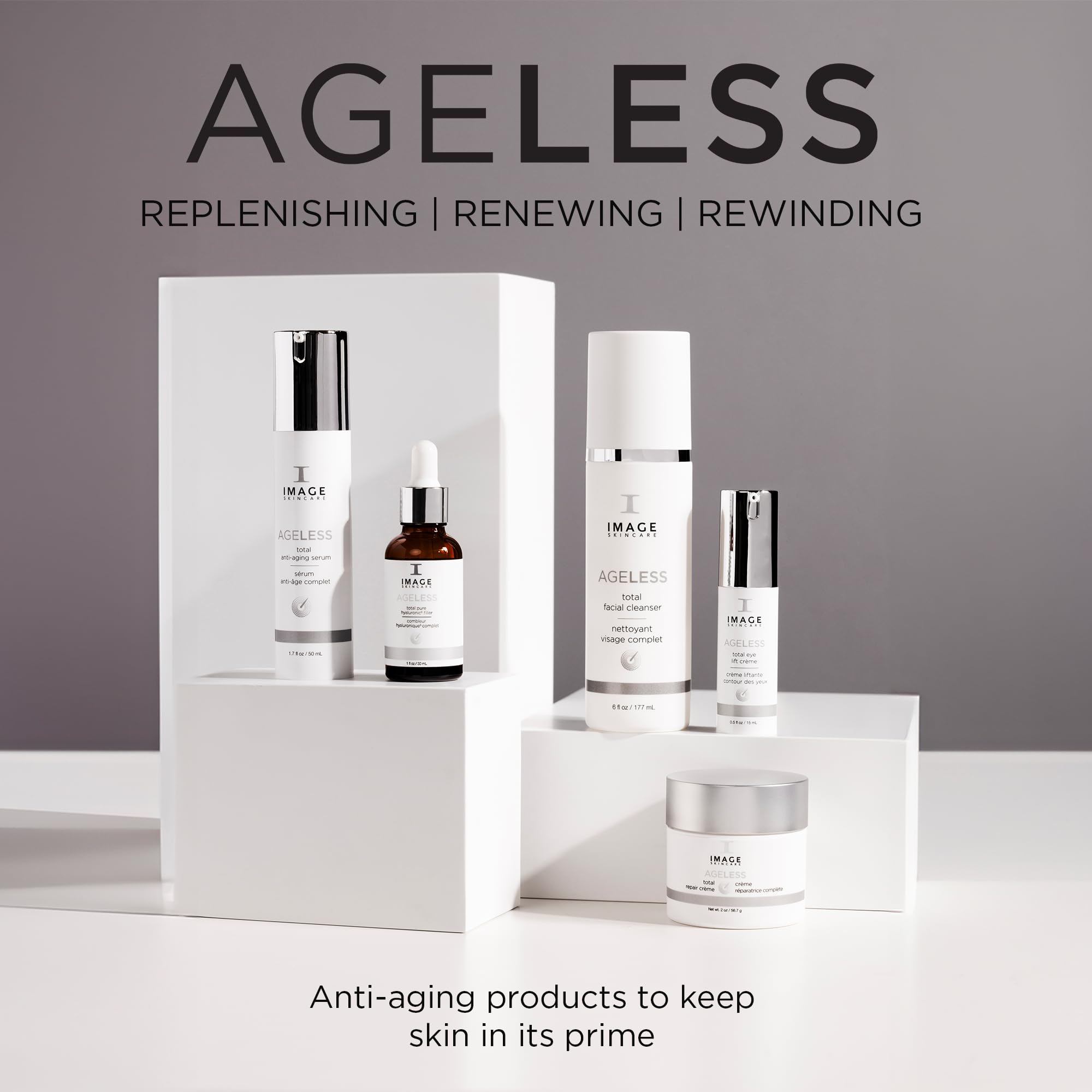IMAGE Skincare AGELESS Total Repair Crème - Anti-Aging Night Face Moisturizer with Hyaluronic Acid & Shea Butter for Dry Skin, 2 oz - Deep Hydration for Overnight Skin Renewal