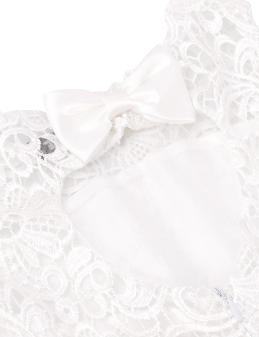 FEESHOW Girls First Communion Dress with Heart Cutout Back - Flower Girl Dress for Wedding, Party & Pageant - Perfect for Church Ceremonies, Special Occasions & Formal Events