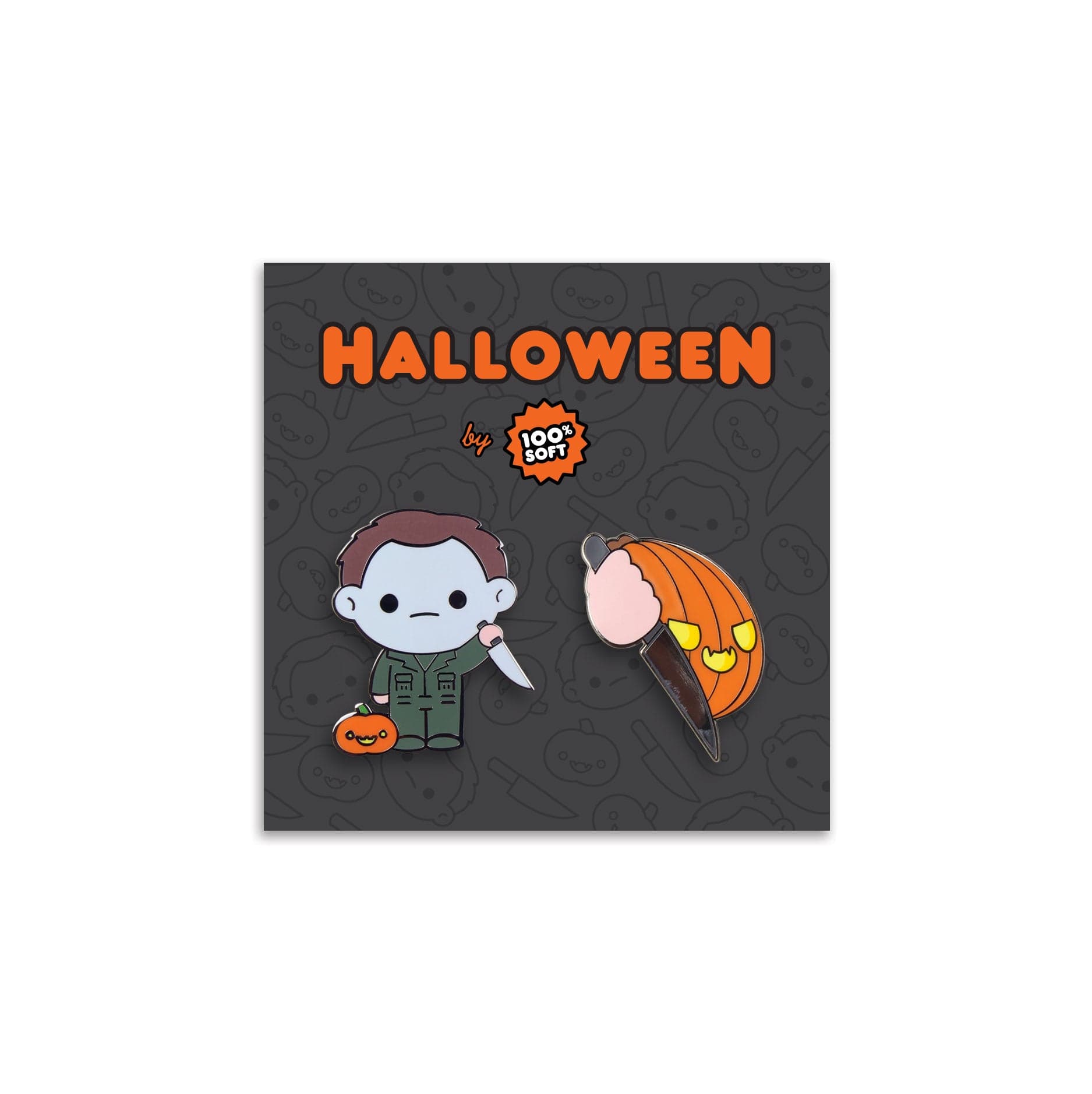 Michael & The Pumpkin Halloween Enamel Pin Set - Cute Spooky Accessories for Jackets, Backpacks & Costumes | Perfect for Trick-or-Treating & Halloween Parties