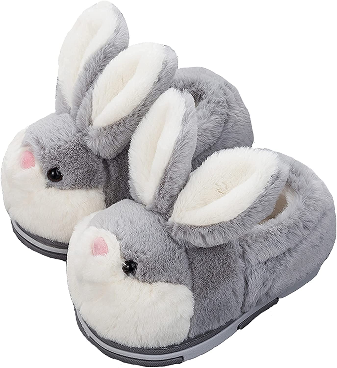 Cozy Fuzzy Bunny Slippers for Women & Girls - Soft Plush Animal House Shoes with Non-Slip Sole - Warm Winter Indoor Slippers in Pink (Perfect for Home, Lounge & Gift Giving)