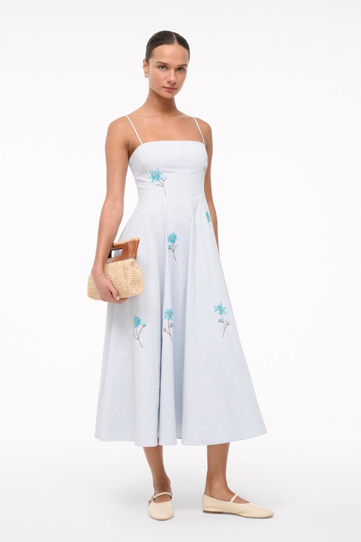 WYLIE DRESS | DANDELION SKY Floral Print Summer Dress for Women - Perfect for Beach Vacation, Date Night & Outdoor Parties