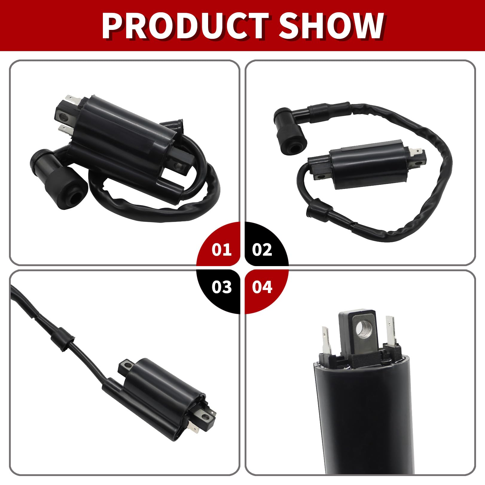 2PCS Ignition Coil Replacement for John Deere 285 320 345 425 445 F725 F911 GX345 LX178 LX188 LX279 LX289 - Compatible with 21121-2083 AM120732 - Perfect for Lawn Mowers, Tractors & Outdoor Power Equipment