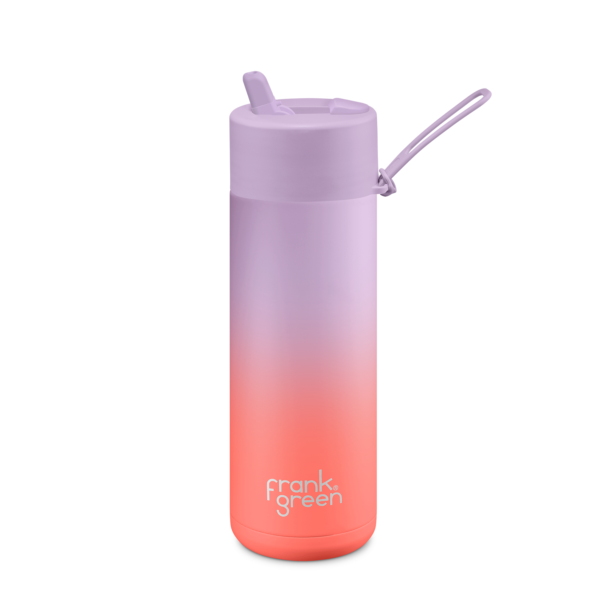 Gradient Ceramic Reusable Water Bottle 20oz (595ml) - Eco-Friendly Insulated Travel Mug for Hot & Cold Drinks at Home, Office or Gym