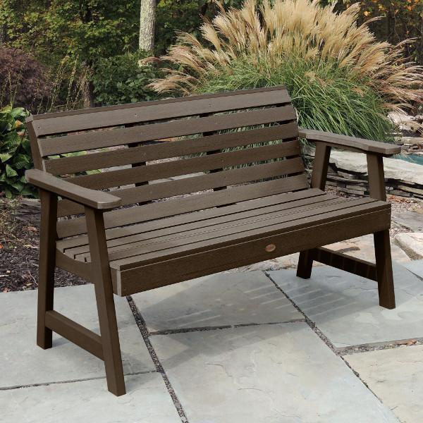 Weather-Resistant Synthetic Wood Garden Bench for Outdoor Patio, Backyard, and Garden Decor - Durable & Stylish USA-Made Seating Solution