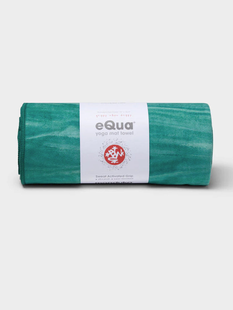 Manduka eQua Yoga Mat Towel - Non-Slip, Absorbent & Eco-Friendly for Hot Yoga, Bikram & Pilates - Perfect for Home, Studio & Travel Workouts
