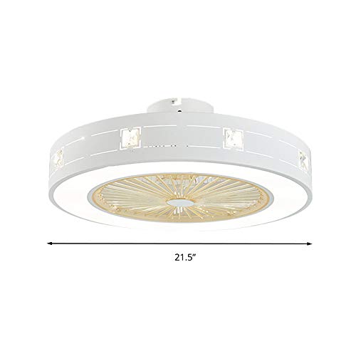 Modern Dimmable LED Ceiling Fan with Light - 21.5