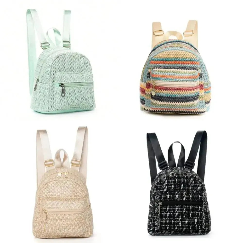 Stylish Straw Woven Backpack for Women - Trendy Summer Beach Bag, Boho Chic Purse for Travel, Shopping & Outdoor Adventures