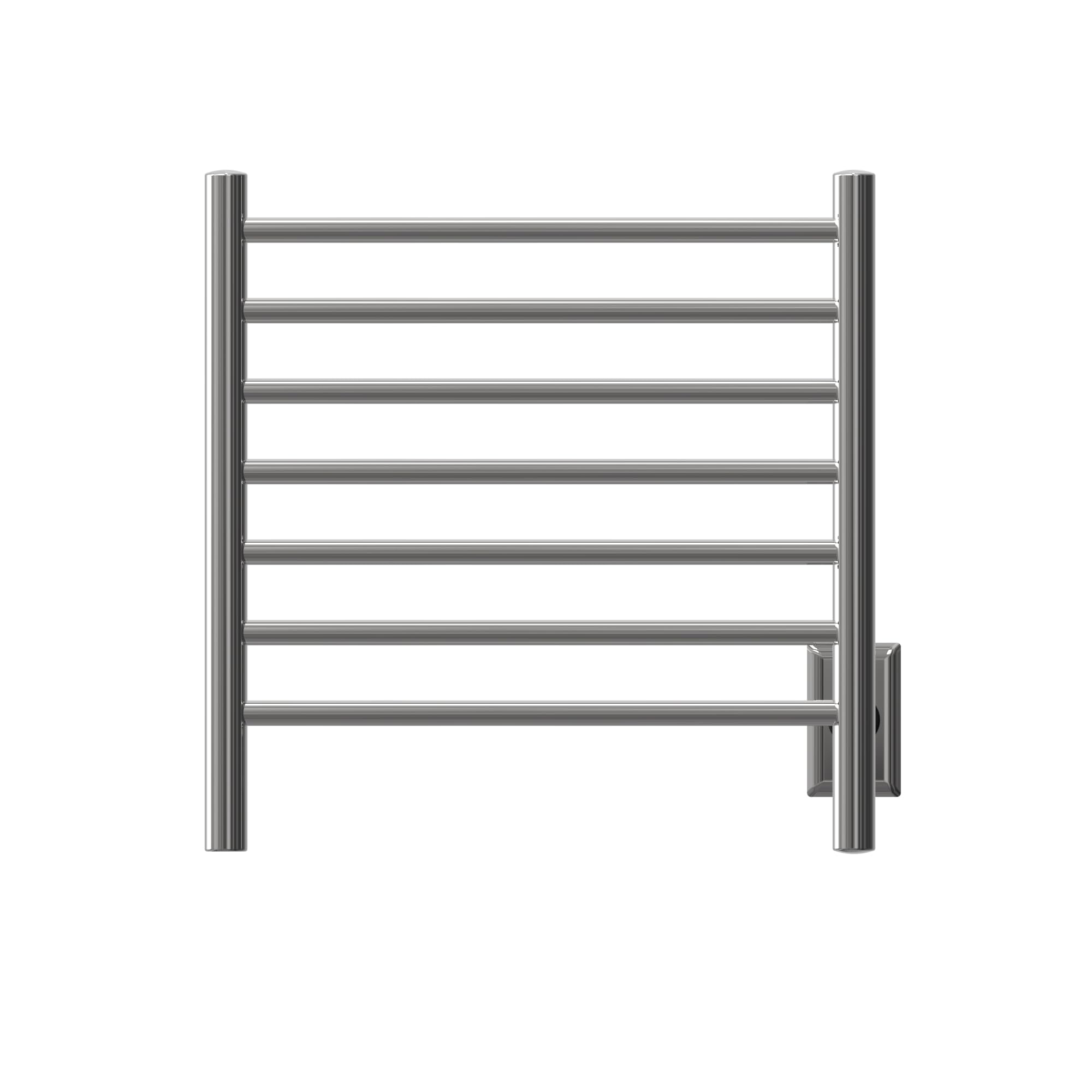 Amba RWHS-SP 7-Bar Radiant Hardwired & Plug-in Towel Warmer Heater - Matte Black Finish for Bathroom, Spa & Luxury Home Use