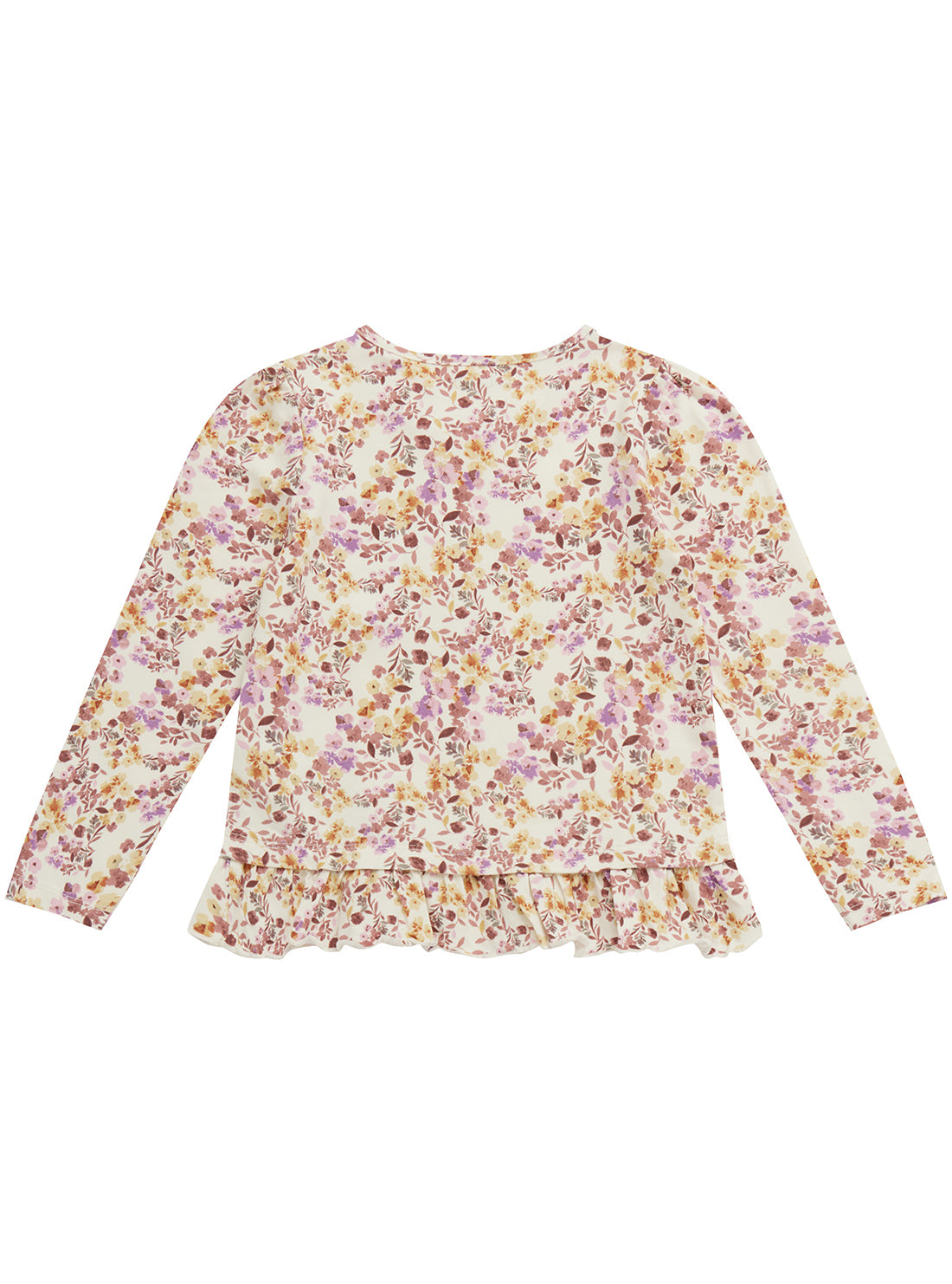 Floral Print Long Sleeve T-Shirt for Women - Comfortable Casual Blouse for Spring & Fall - Perfect for Office, Dating, and Everyday Wear