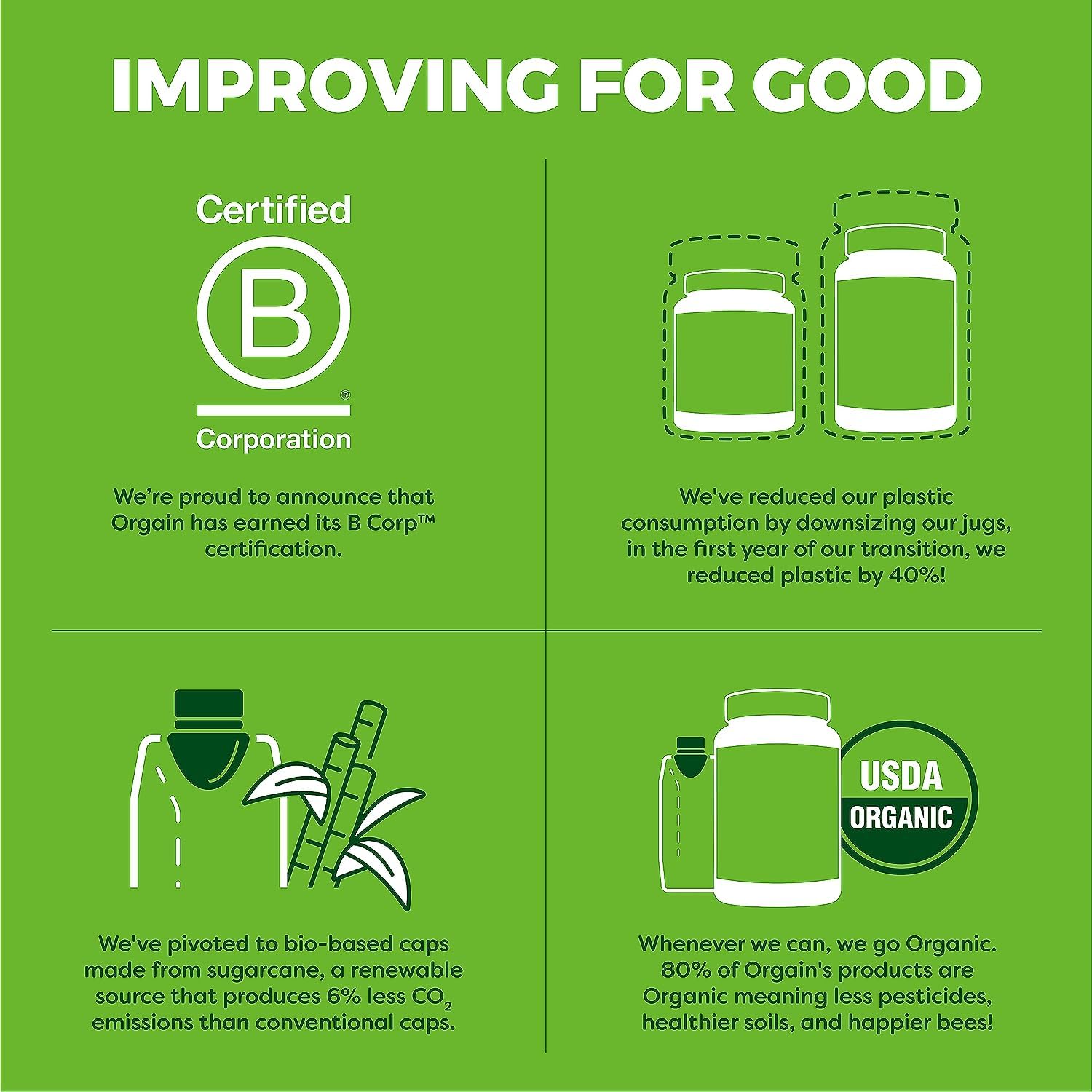 Orgain Organic Vegan Protein Powder with Superfoods, Vanilla Bean Flavor - Plant-Based, Gluten-Free, Dairy-Free | Perfect for Smoothies, Baking & Post-Workout Recovery