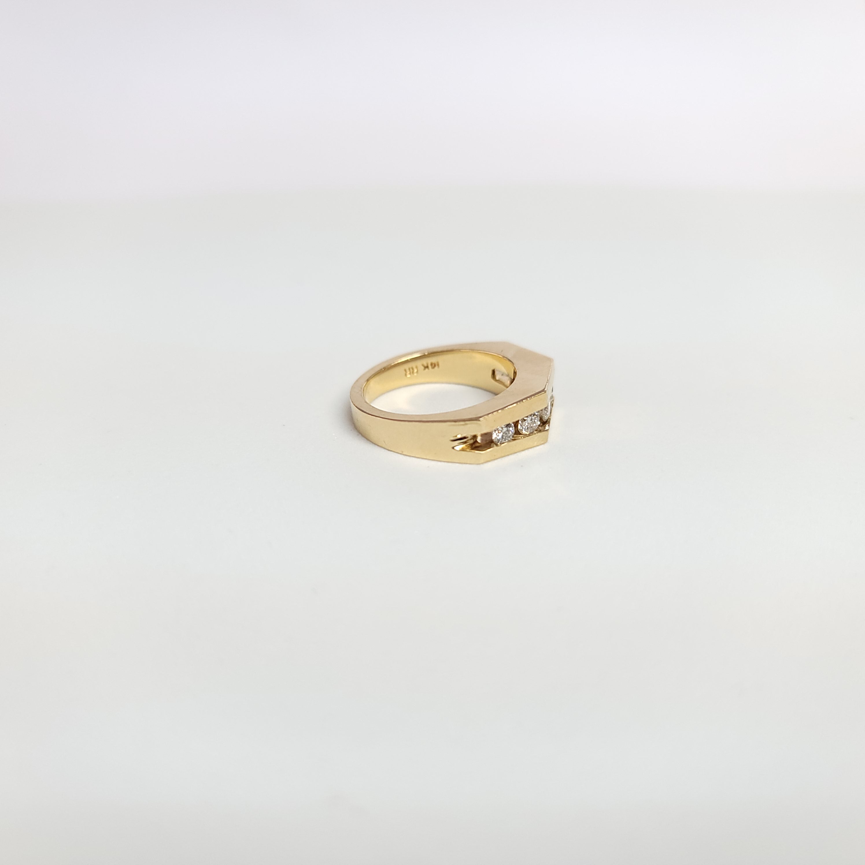 0.65cttw Angular Diamond Band Ring in 14k Yellow Gold - Elegant Wedding, Anniversary, or Promise Ring for Women