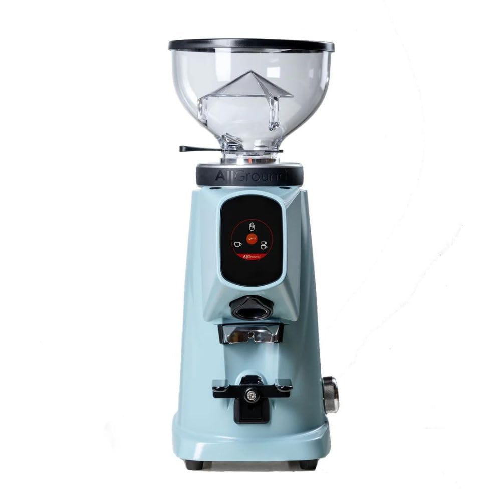 Premium Fiorenzato AllGround Home Coffee Grinder - Italian-Made Electric Burr Grinder for Espresso, Drip & French Press - Perfect for Kitchen, Office & RV Use (Blue)