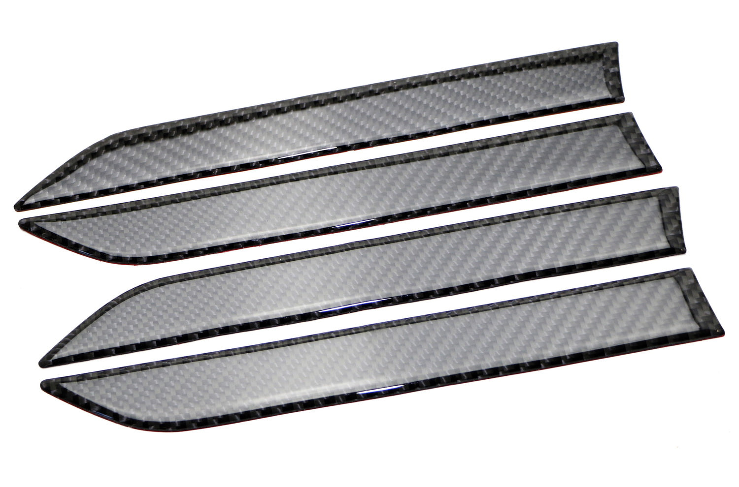 4-Piece Carbon Fiber Side Door Push Handle Cover Trims for 2015+ Tesla Model X - Premium Interior Accessories for Enhanced Style & Protection (Perfect for Car Enthusiasts & Daily Commuters)
