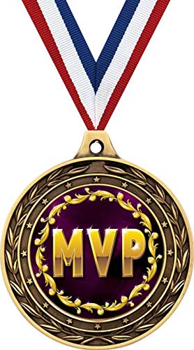 3 Inch MVP Gold Duo Medal - Most Valuable Player Award Trophy for Kids Sports Recognition | Perfect for Soccer, Basketball, Baseball Tournaments and School Achievement Ceremonies