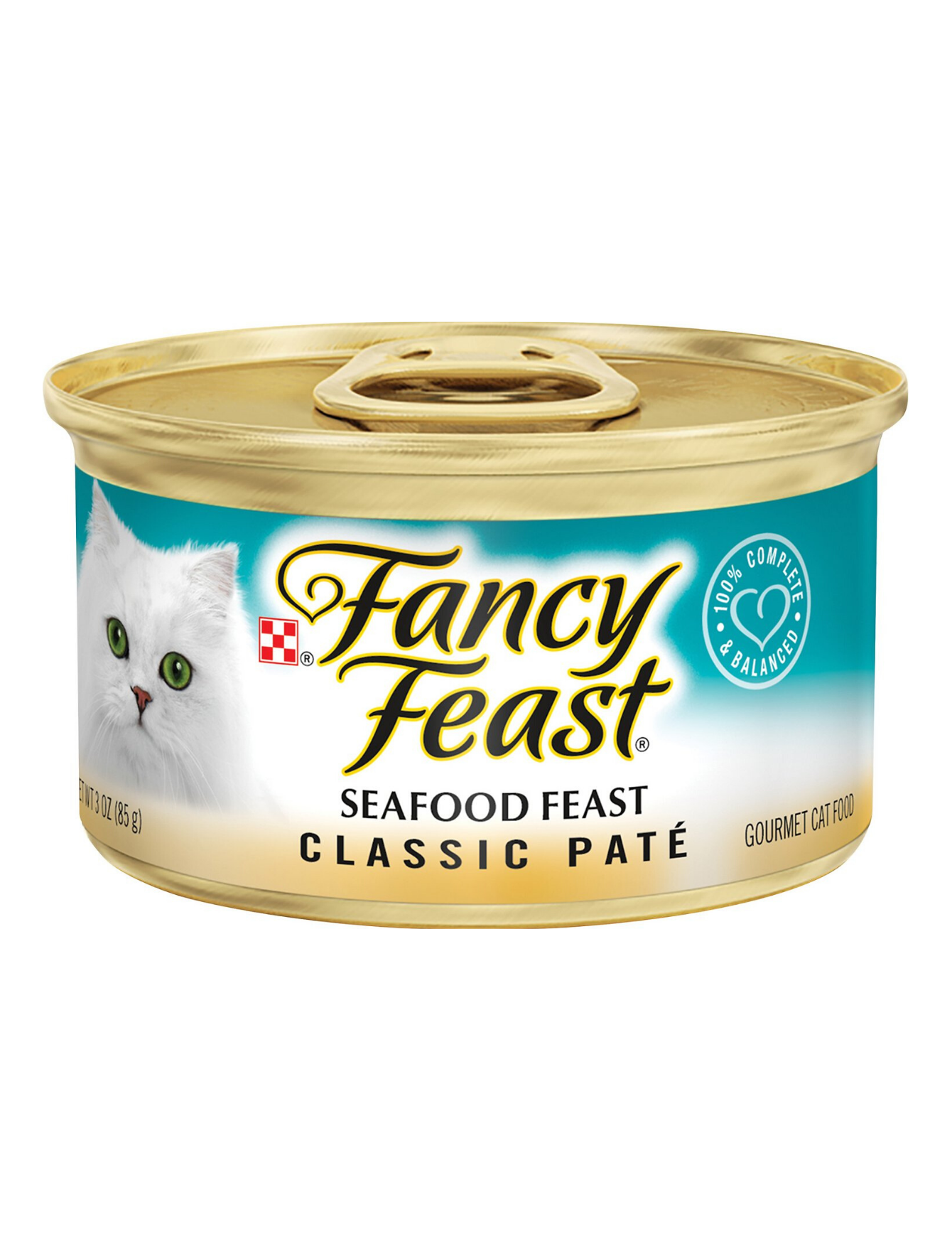 Fancy Feast Seafood Feast Canned Cat Food 85g - Premium Wet Cat Food with Real Fish & Shrimp - Perfect for Adult Cats' Daily Meals & Special Treats