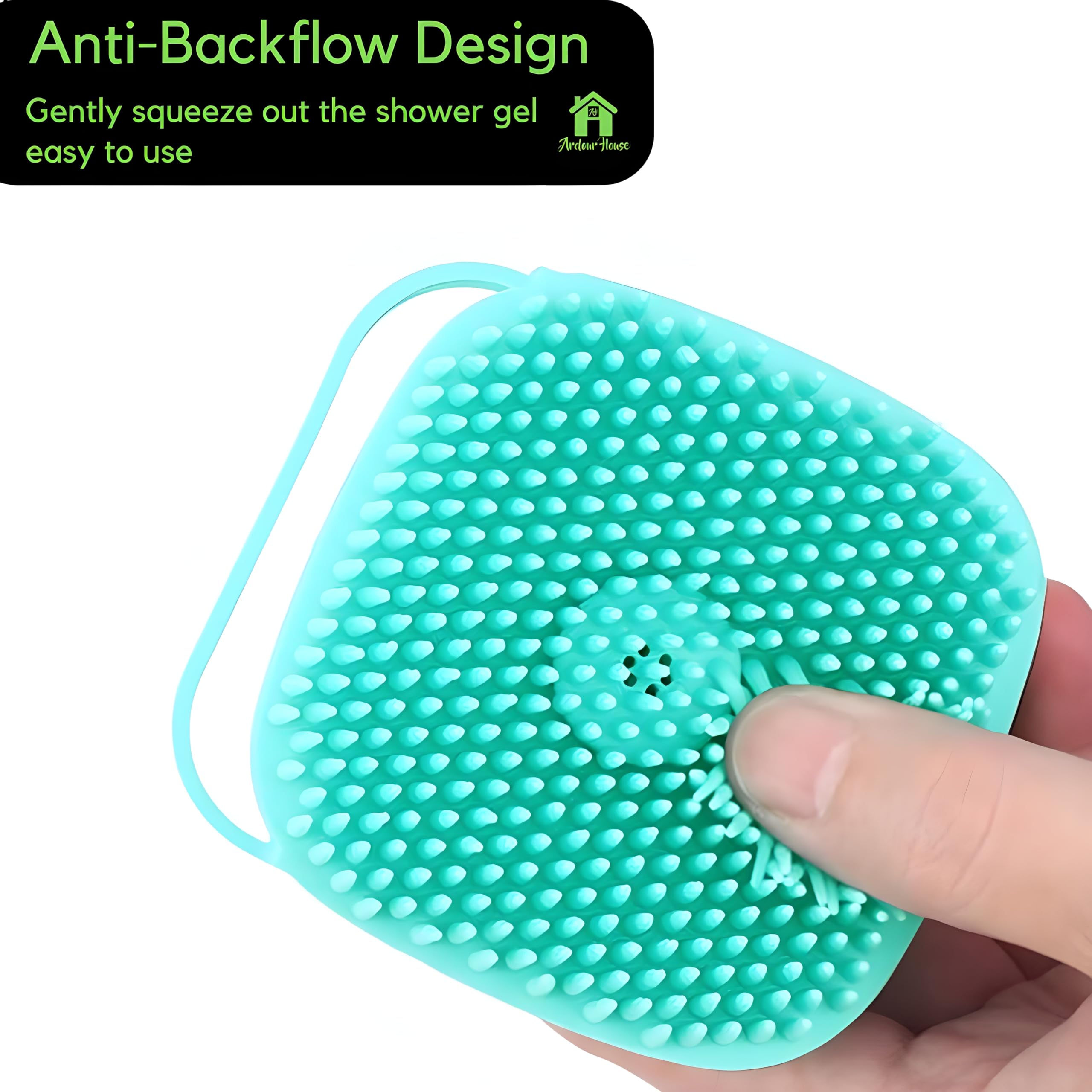 Soft Silicone Body Bath Brush Set with Shampoo Dispenser & Back Scrubber - 2 Piece Combo for Kids, Men & Women (Multi Color) - Gentle Exfoliation & Deep Cleaning for Shower, Bath & Spa Days