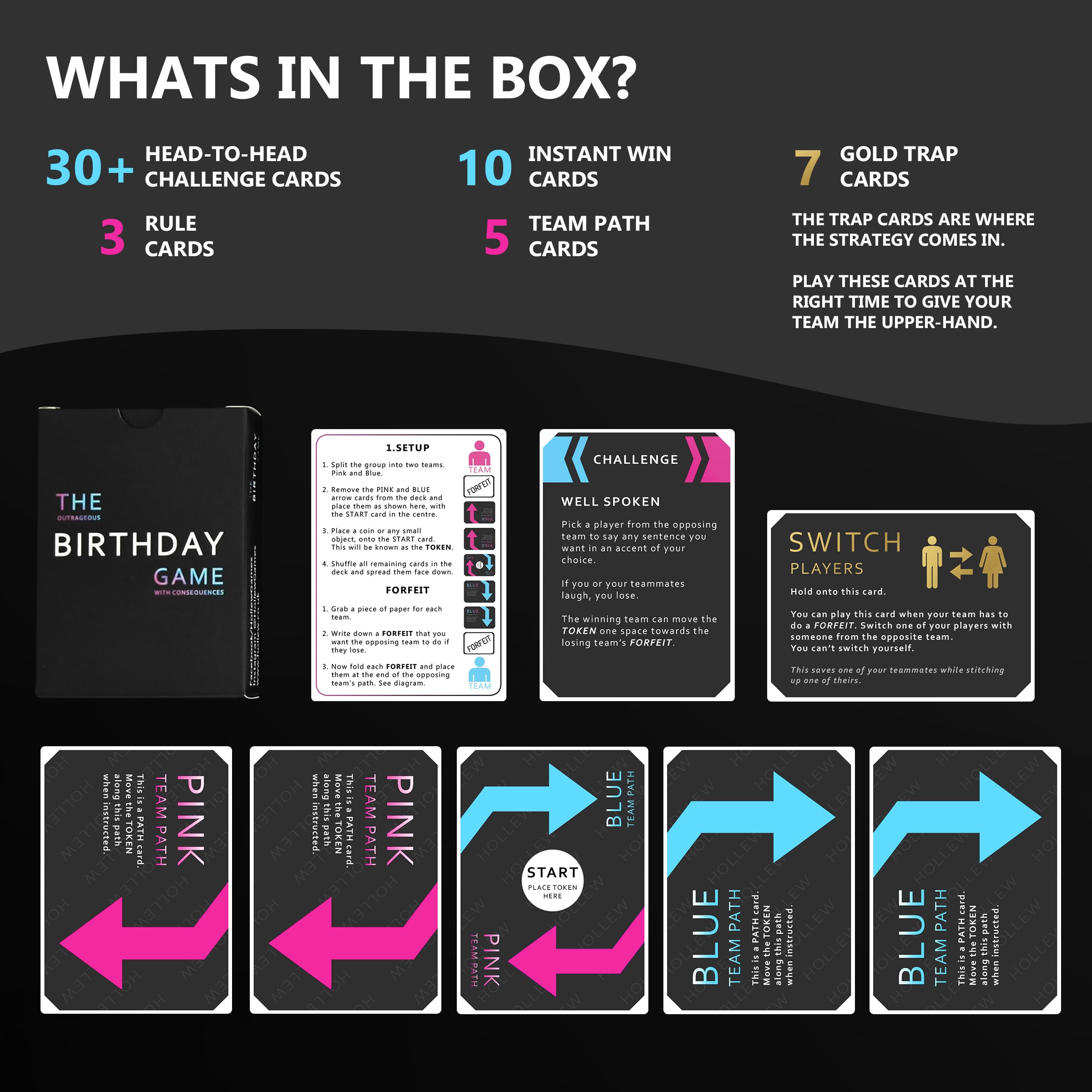 Outrageous Birthday Card Game for Adults - Hilarious Party Game for Men & Women | Perfect Birthday Gift for Boyfriend, Girlfriend, Couples | Fun Adult Card Game for Parties, Game Nights & Celebrations | Great for Birthdays, Bachelorette Parties & Family Gatherings