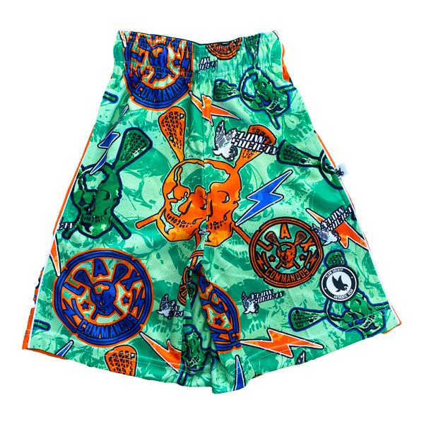Boys Lacrosse Shorts with Skull Design - Breathable & Comfortable for Youth Sports & Training