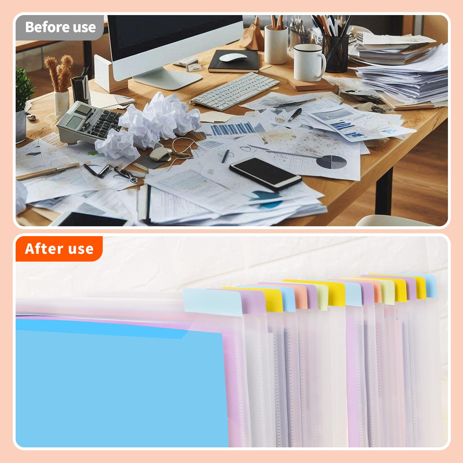 WRAPXPERT 12x12 Inch Scrapbook Paper Storage Organizer - Holds 24 Pieces of Cardstock, Vinyl Paper, Photo & File Sheets - Perfect for Crafting, Scrapbooking & DIY Projects